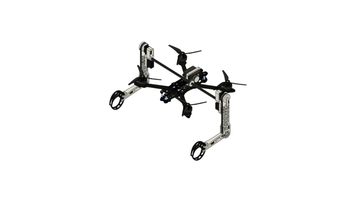 CAD model of bat-inspired UAV perching claw